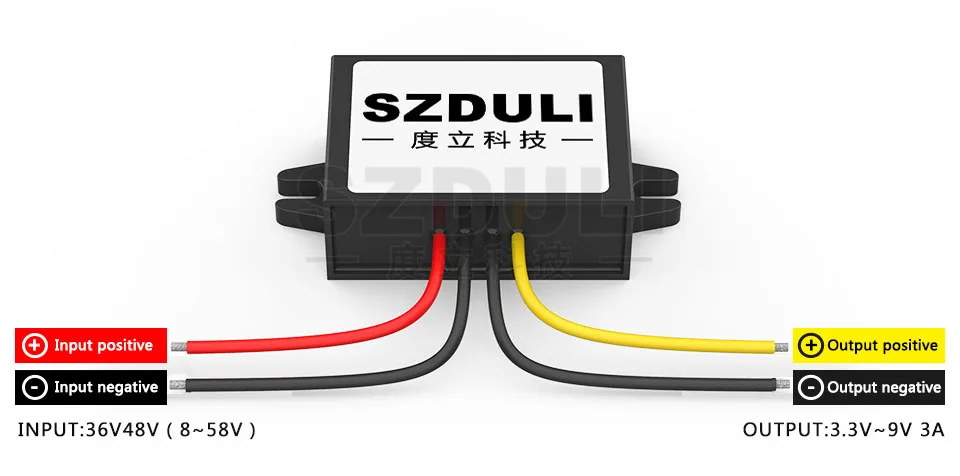 Выходное напряжение дополнительно 48V до 3,3 V 3,7 V 4,2 V 5V 6V 7,5 V 9V 3A конвертер автомобильный стабилизатор напряжения постоянного тока с редуктором