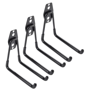 

Clip U Hook | 3 pcs Multi-Size Extended Wall Mount Tool Holder U-Hook with Anti-Slip Coating for Home Garage Chair Ladder Storag