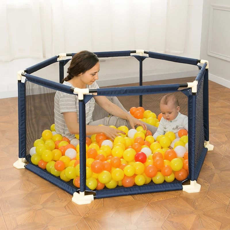 Baby Playpen Portable Plastic Fencing Children Safety Playground Barriers for Ball Pool for Child Indoor Basketball Hoop