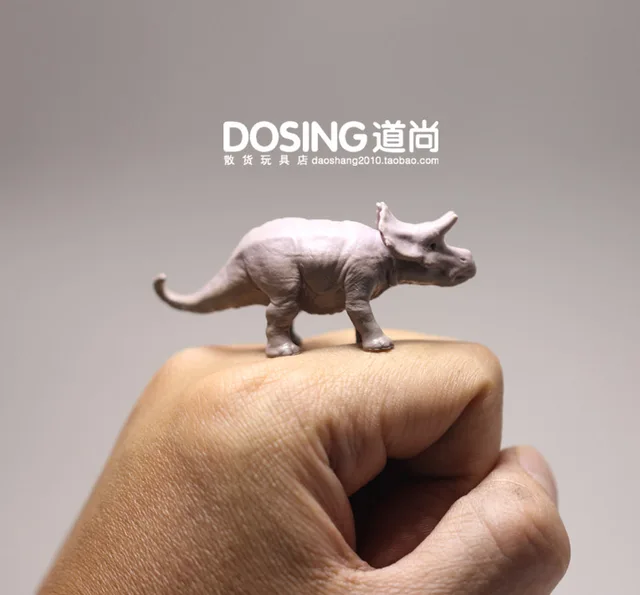 Jurassic Wild Animals Dinosaur Model Ornament Mini Triceratops Fairy Garden Miniatures Bonsai Decor Action Figure Figurines Toys 2