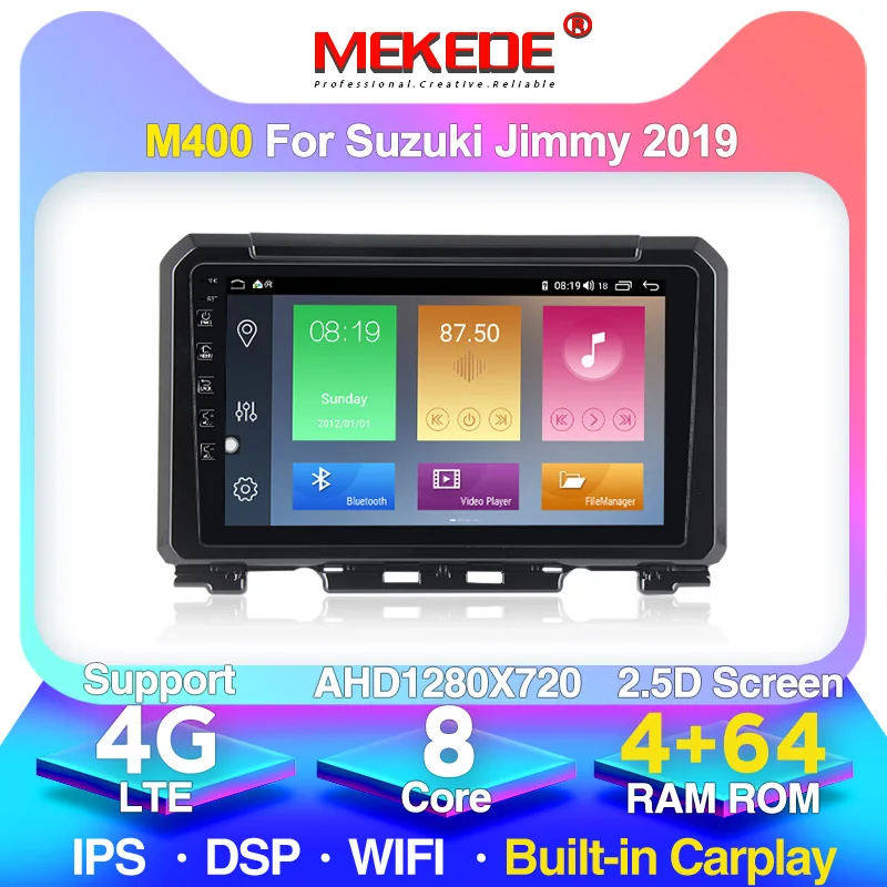 Автомобильный DVD плеер MEKEDE Android 10 8 ядер GPS навигация стерео для Suzuki Jimny 2019
