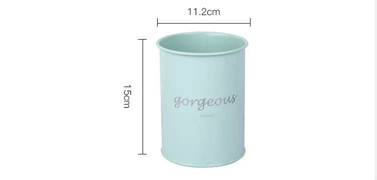 Metal Cute Home Kitchen Debris Storage Barrel Baking Tool Sundries Kitchen Supplies Tube Cosmetic Pen Storage Tube Pen Holder