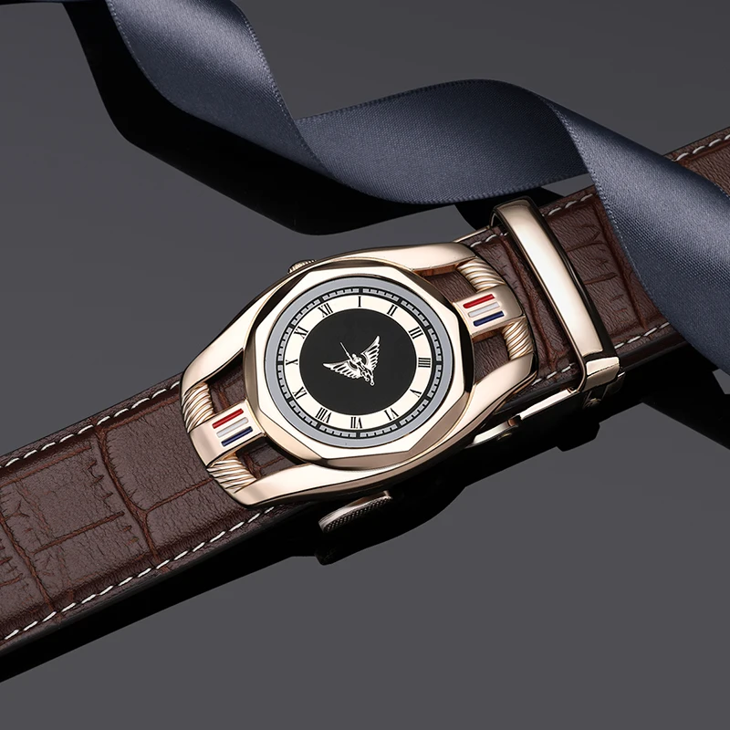 

Cow genuine leather luxury strap male belts for men new fashion classice Automatic buckle men belt High Quality