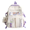 JOYPESSIE Kawaii Nylon Women Backpack Fashion Waterproof Rucksack for Teen Girls School Bag Cute Student Bookbag Travel Mochila ► Photo 2/6