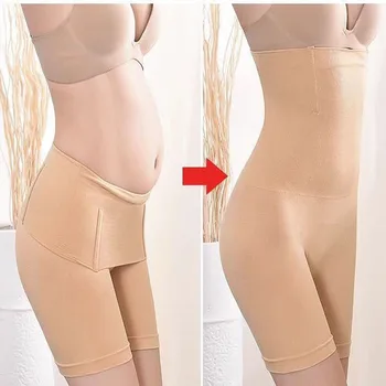 

Women Body Shaper Plus Size Shapewear Panties High-waisted Boxer Shorts Cotton Waist Slimming Underwear Control Panties