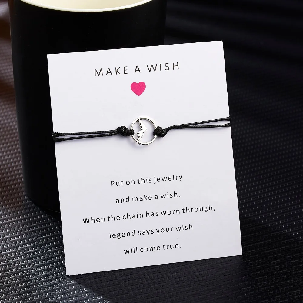 Belleper Make a Wish/Friendship/Mom Love Card Turtle Adjustable Fashion High Quality Bracelet Charm Female New Unique Jewelry