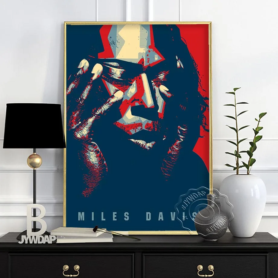 Poster musicale Miles Davis 1(1) su tela, decorazione per camera da letto, sport, ufficio, camera da letto, regalo, senza cornice, 30 x 45 cm