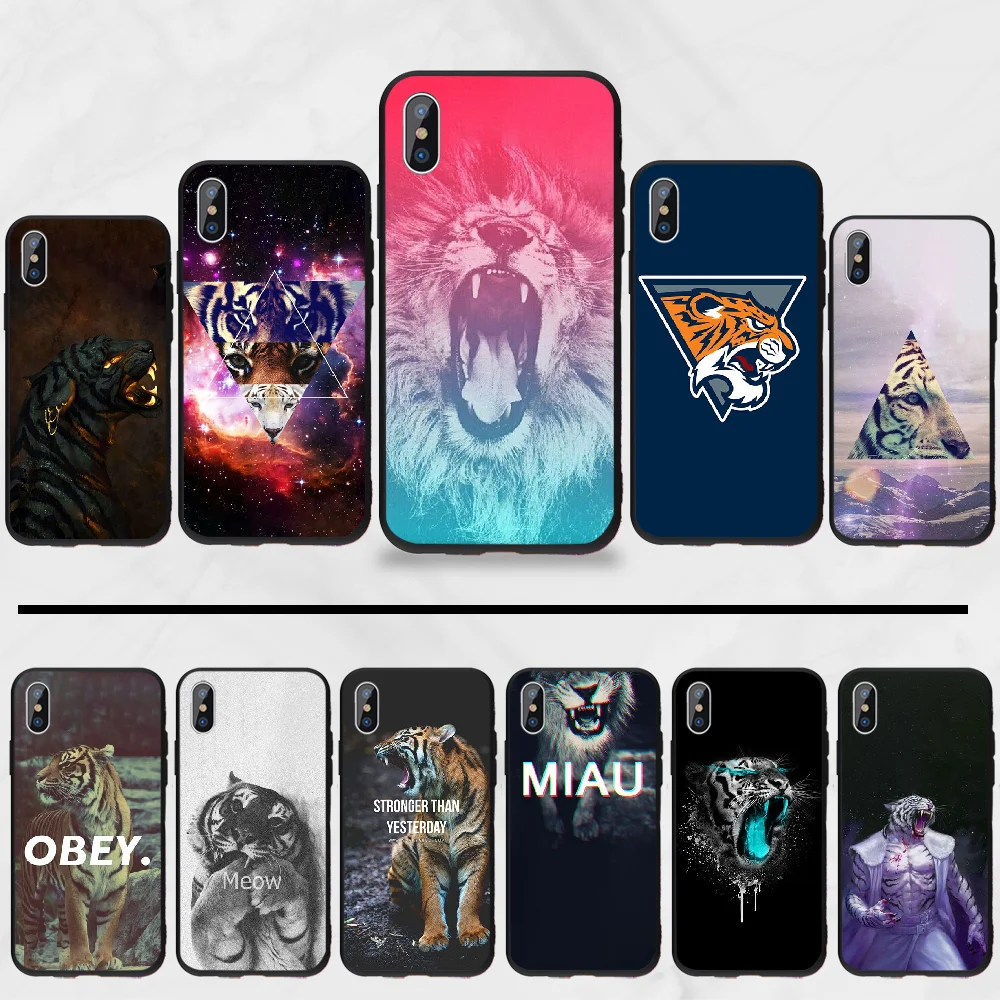 Чехол с головой тигра для iphone 5 5S 5c se 6 6s 7 8 plus x xs xr 11 pro max | Мобильные телефоны и