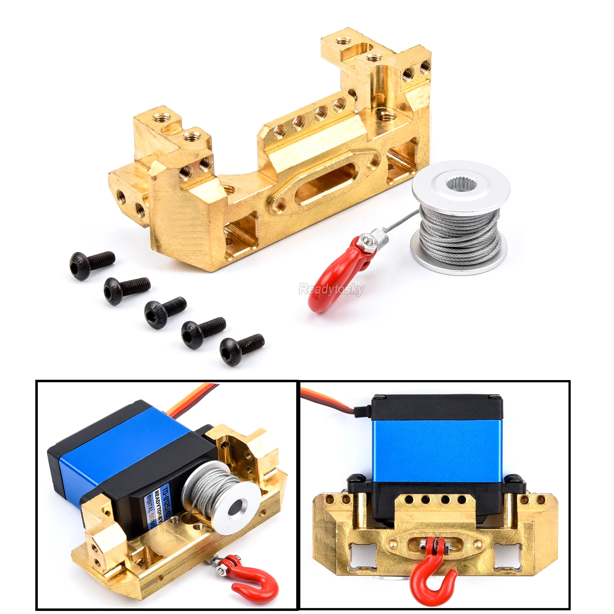 Supporto Servo E Assale Per TRX-4 1:10 RC Crawler - Montaggio 4-link E SOA - Alluminio