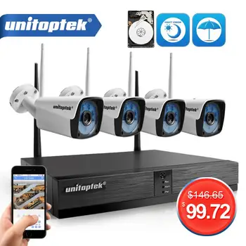 

4CH 720P HD Wireless NVR Kit P2P 720P 1.0MP Indoor Outdoor IR Night Vision Plug and Play Security Camera WIFI CCTV System XMEye