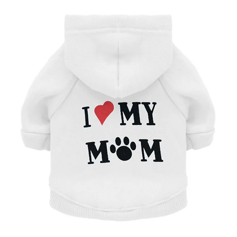 Letters Cat Hoodie Sweater Winter Warm Pet Cat Clothes for Small Cats Fleece Kitten Coat Jacket Cat Costumes Pet Dog Clothing