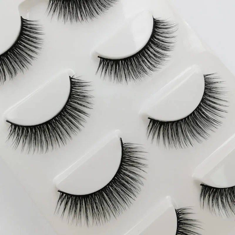 

SDSP 5 Pairs 3D Mink Eyelashes Natural Long Fluffy False Eyelashes Volume Box Packaging Mink Lashes Wispy Lashes