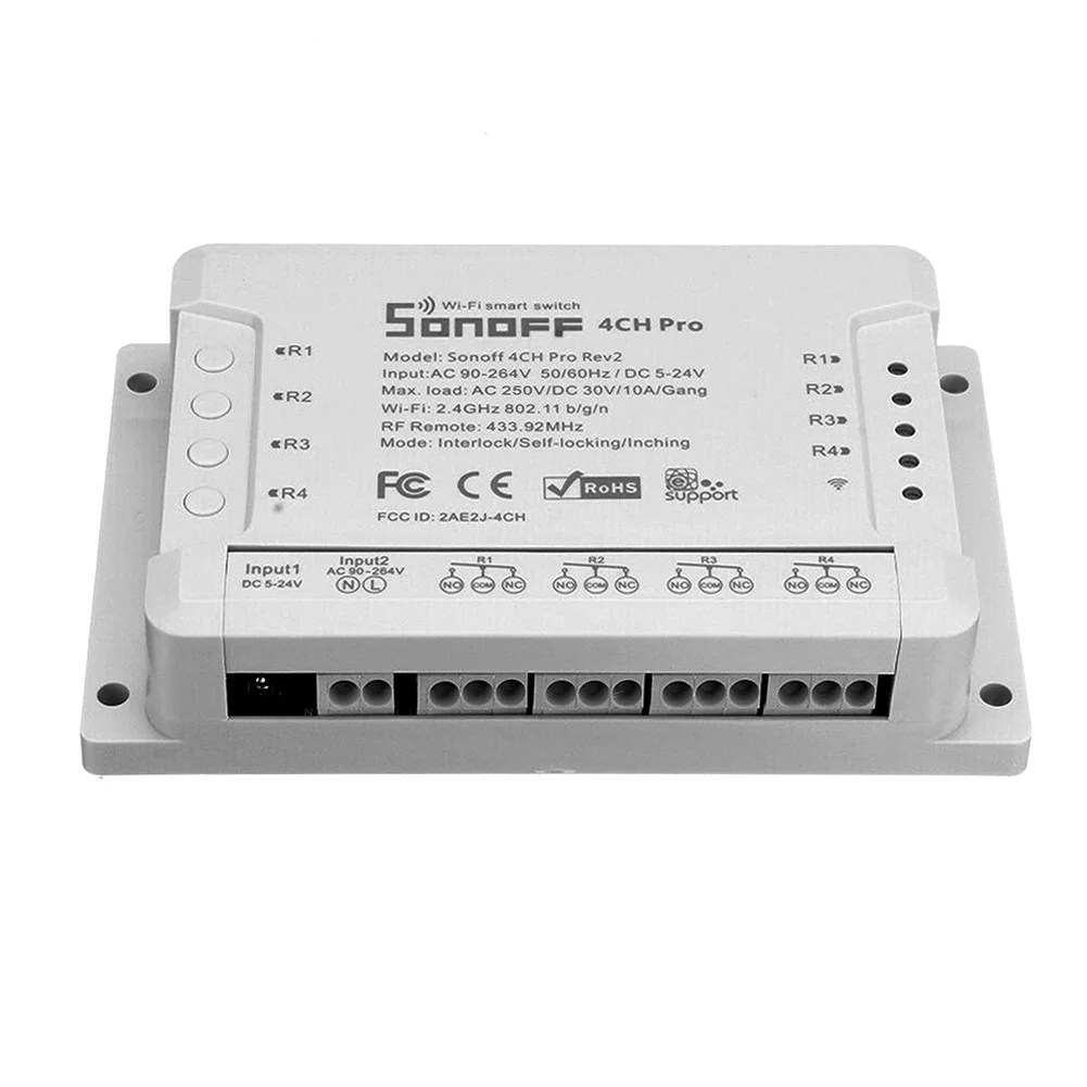 4CH Pro R2 APP 433 МГц RF Wifi инчинг интерлок умный переключатель 10A 2200 Вт пульт дистанционного управления 3 режима работы модуль беспроводной домашний