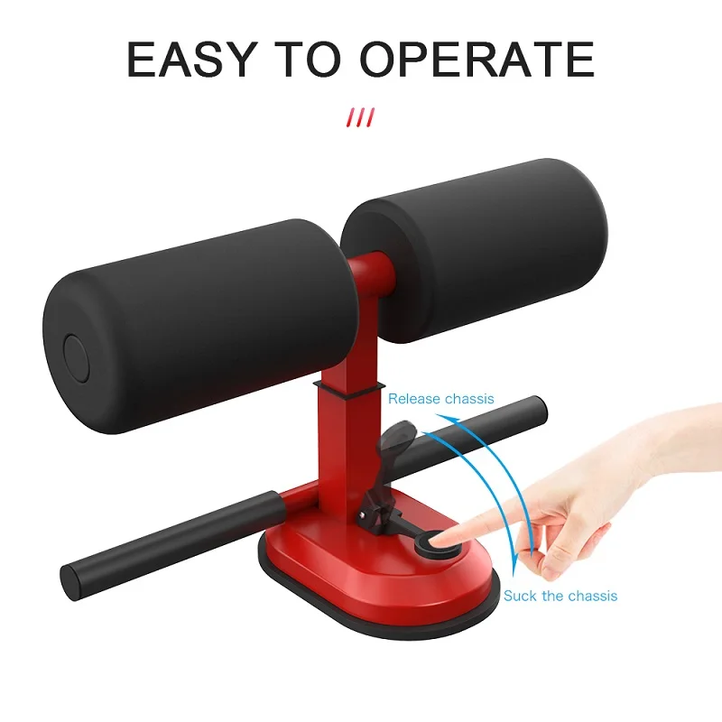 Fitness Sit Up Bar Floor Assistant Gym Exercise Device Resistance Tube Workout Equipment for Home Abdominal Machine Lose Weight abdominal fitness equipment