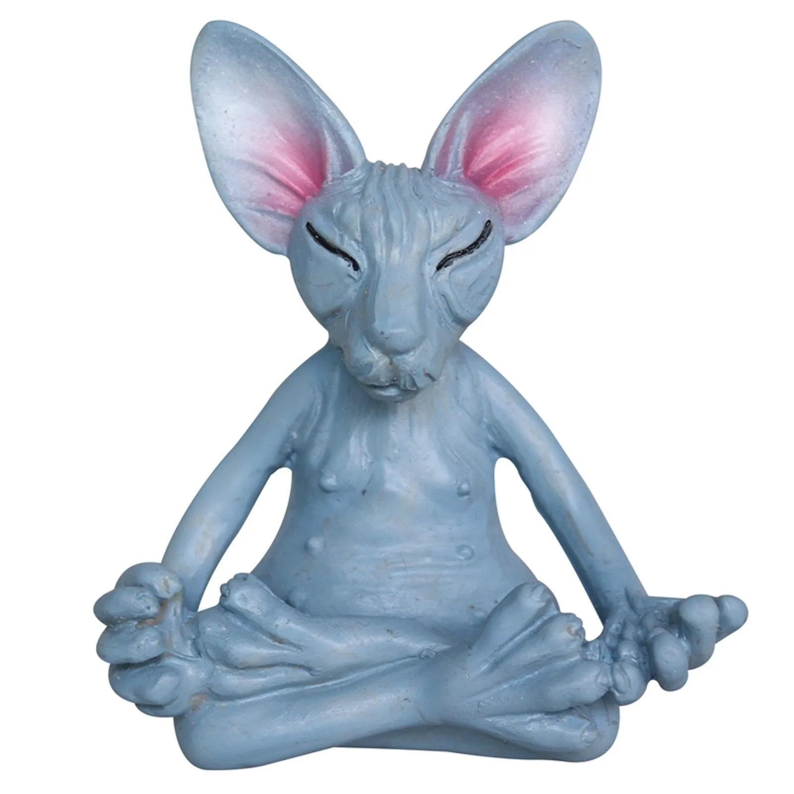 1PCS Sphynx Cat Meditate Collectible Figurines Miniature Decor Animal Model Tors 