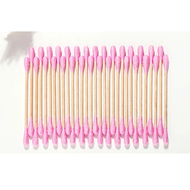 100/200pcs Pack Double Head Cotton Swab Women Makeup Cotton Buds Tip  Medical Wood Sticks Nose Ears Cleaning Health Care Tools 4
