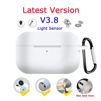 

[Noise Cancelling + Transparency] V3.8 Light Sensor Bluetooth Earphones AP Pro Airoha 1552U Rename + GPS Wireless ANC Earbuds