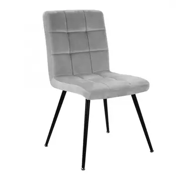 

Kitchen Chair Set of 2 Velvet Dining Chairs with Backrest and Metal Legs chair