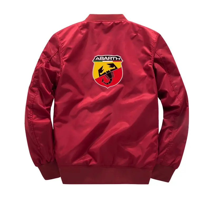 Abarth куртки для мужчин Осенняя брендовая одежда куртка для мужчин флис пилот размера плюс принт теплый 6XL 7XL 8XL водонепроницаемый 2FX01 - Цвет: Thin Wine