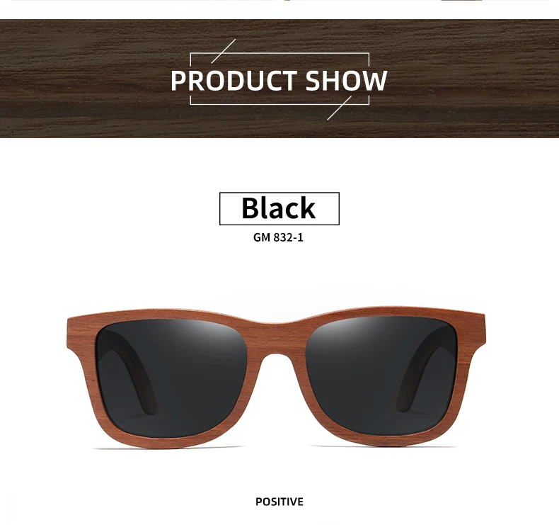 GM деревянные солнцезащитные очки для скейтборда мужские и женские ручной работы натуральные деревянные поляризованные солнцезащитные очки новые с креативной деревянной подарочной коробкой S832