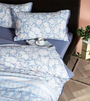 

Vintage european bedding set,full queen king 60s cotton blue pastoral double home textile bed sheet pillow case quilt cover