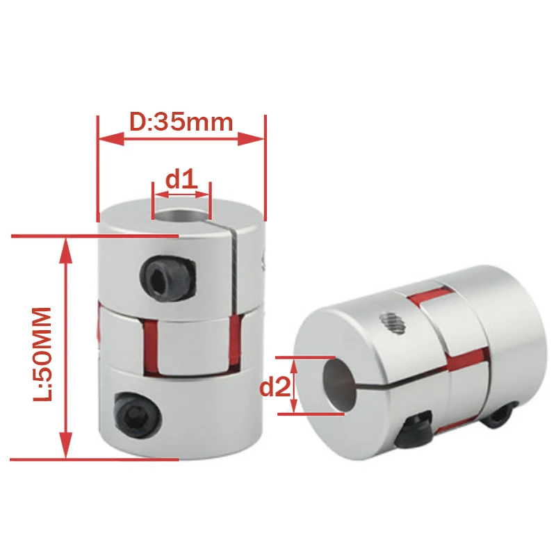 Flexible plum clamp coupler D35 L50 shaft size Jaw coupling 6/8/10/12/14/16/19mm D35L50 | Обустройство дома