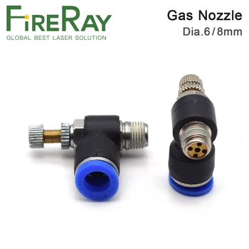 

FireRay Laser Machine Gas Nozzle Air Regulating Diameter 6mm 8mm Lots for Co2 Laser Head and Air Nozzle