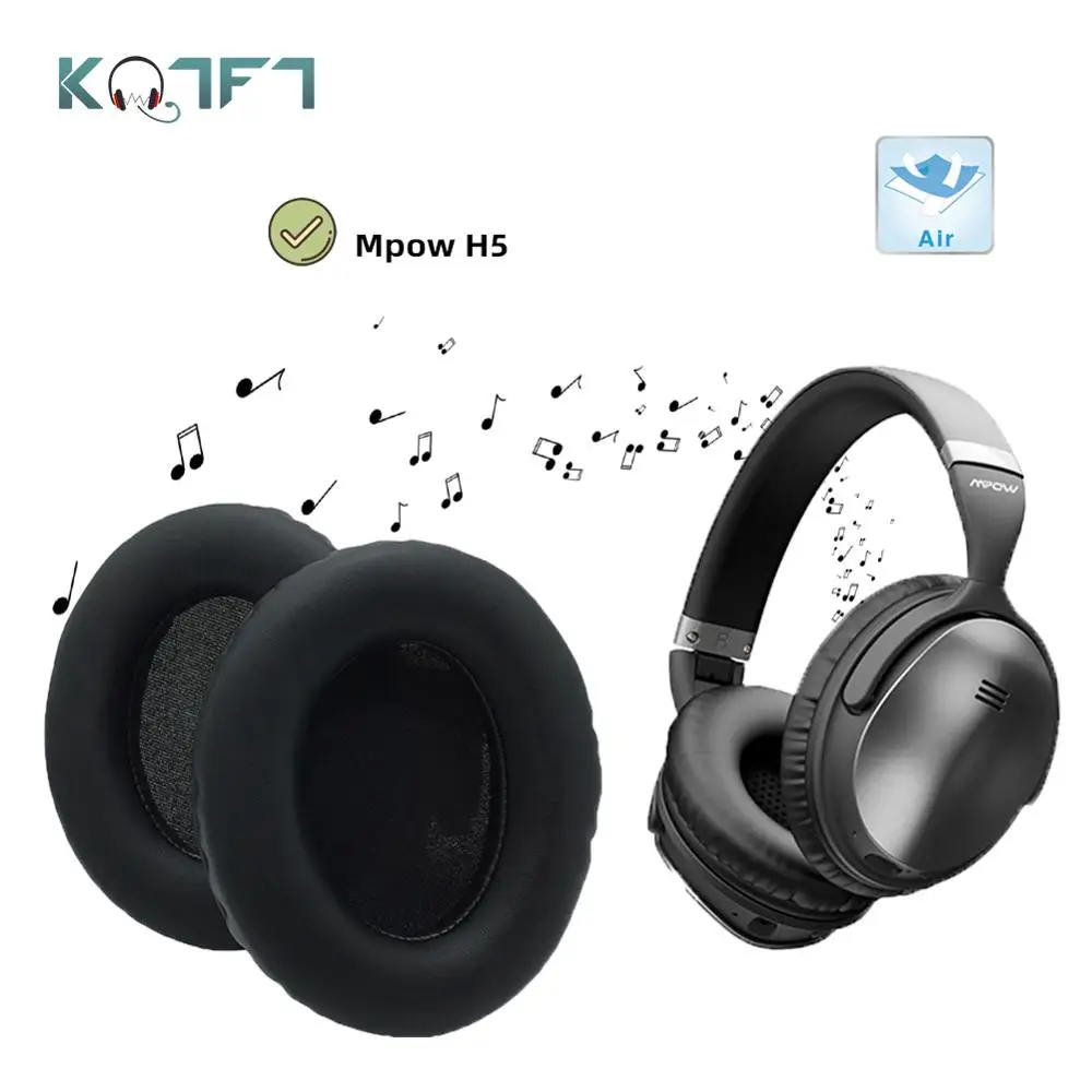 

KQTFT 1 Pair of Replacement Ear Pads for Mpow H5 H-5 H 5 Headset EarPads Earmuff Cover Cushion Cups