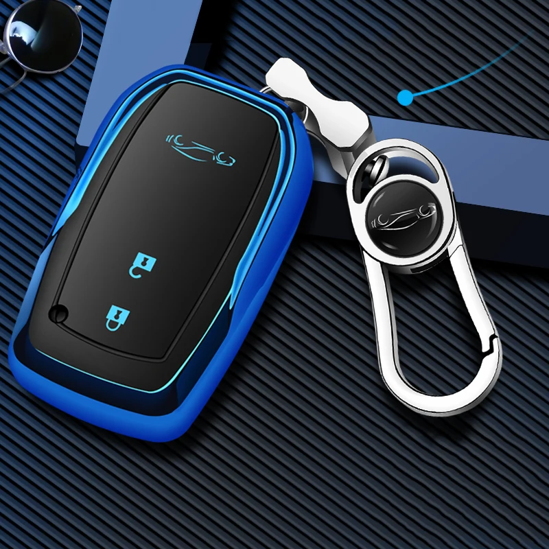 

2020 TPU+ABS Car Key Cover Full Case Shell Holder For Toyota RAV4 Hilux Fortuner Land Cruiser 20162017 2018 Keychain Accessories