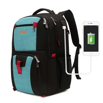 

Large Men Backpack for Boys School Bags Teenage Travel Back Pack Laptop Oxford Patchwork USB Bagpack Multifunction Pocket Zipper