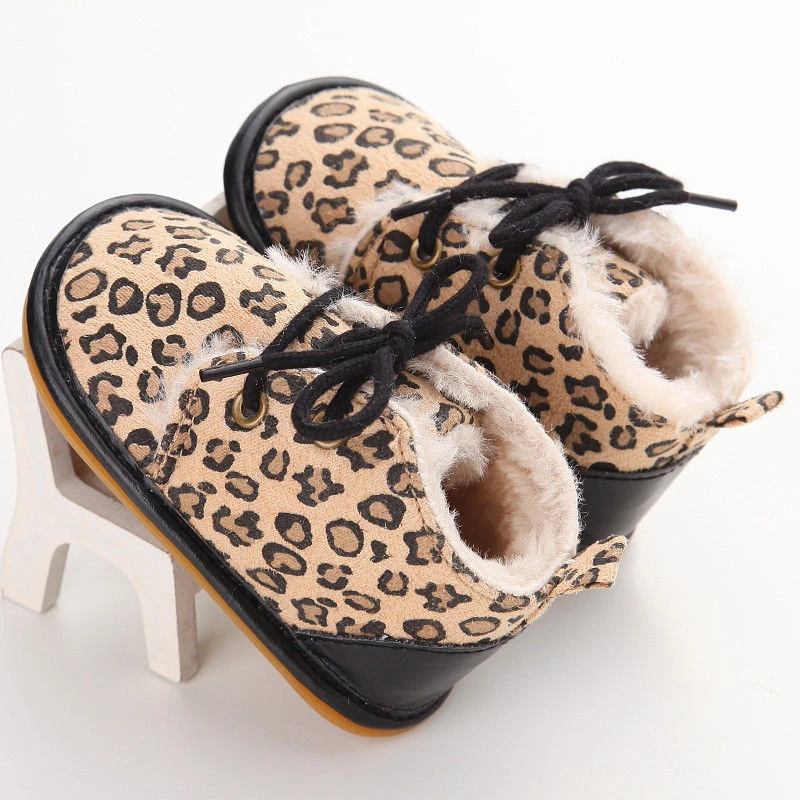 leopard print baby boots