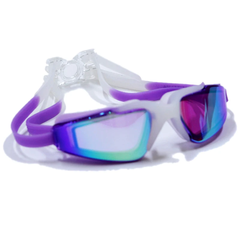Plated Gel Silicone Anti Fog Swimming Goggles Anti-UV Adjustable Swimming Pool Training Glasses Men Women Swim Eyewear Adult