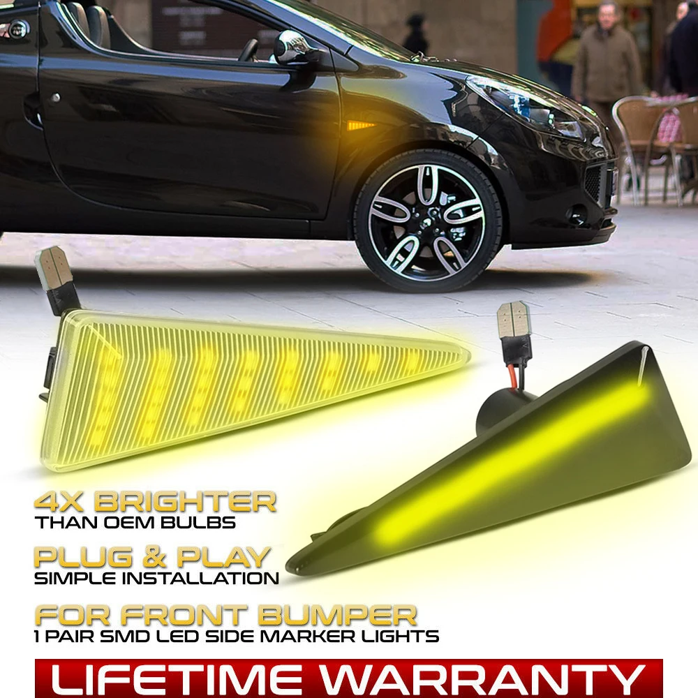 Car Side Marker Turn Signal Indicator LED Dynamic Lights For Renault Megane MK2 CC Espace