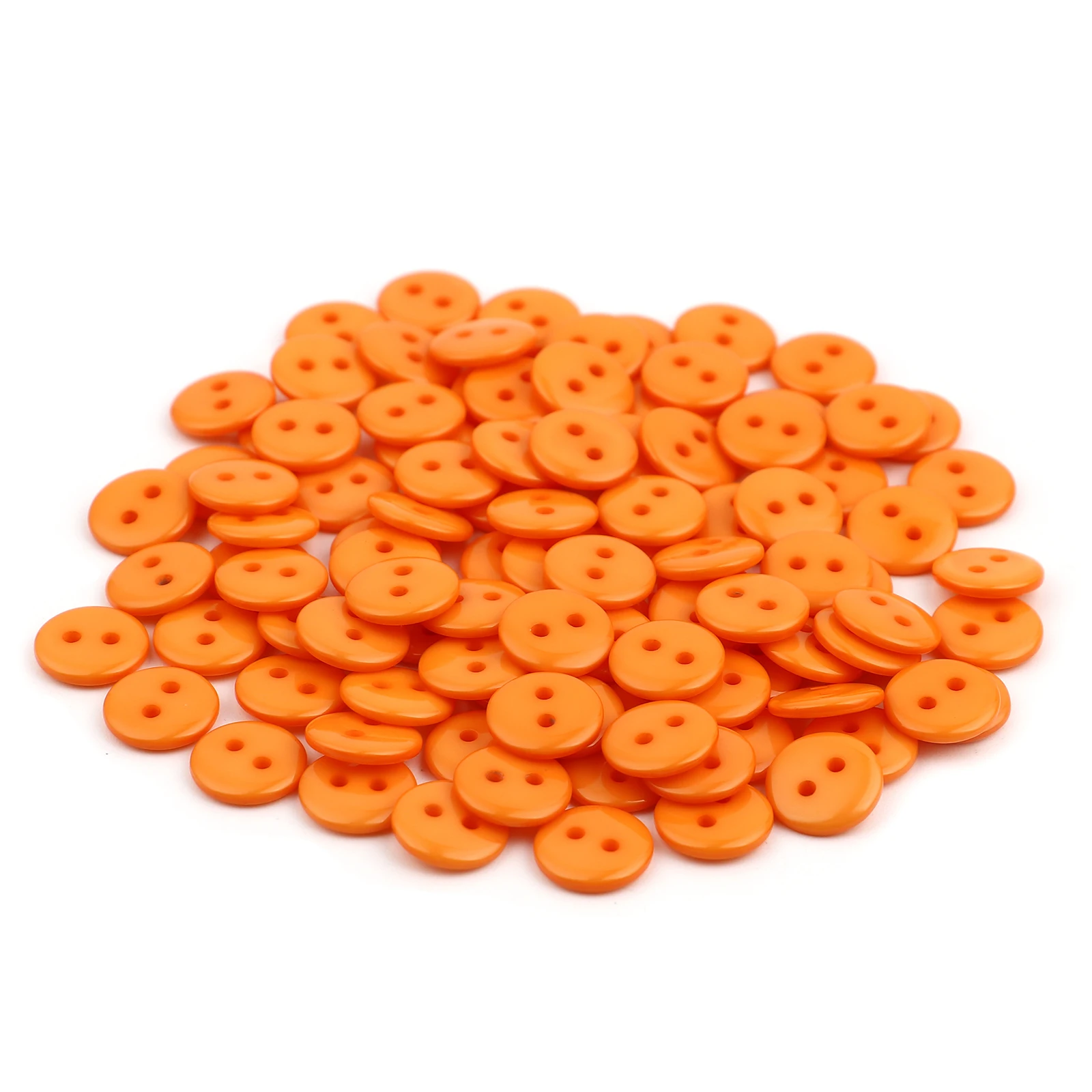 100 PCs Resin Sewing Buttons Scrapbooking Round 2 Holes Colorful Button For Scrapbooking Apparel Crafts DIY Decoration 10mm