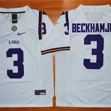 Новое поступление LSU Tigers Odell Beckham Jr. 3 NC горячая Распродажа-белая майка