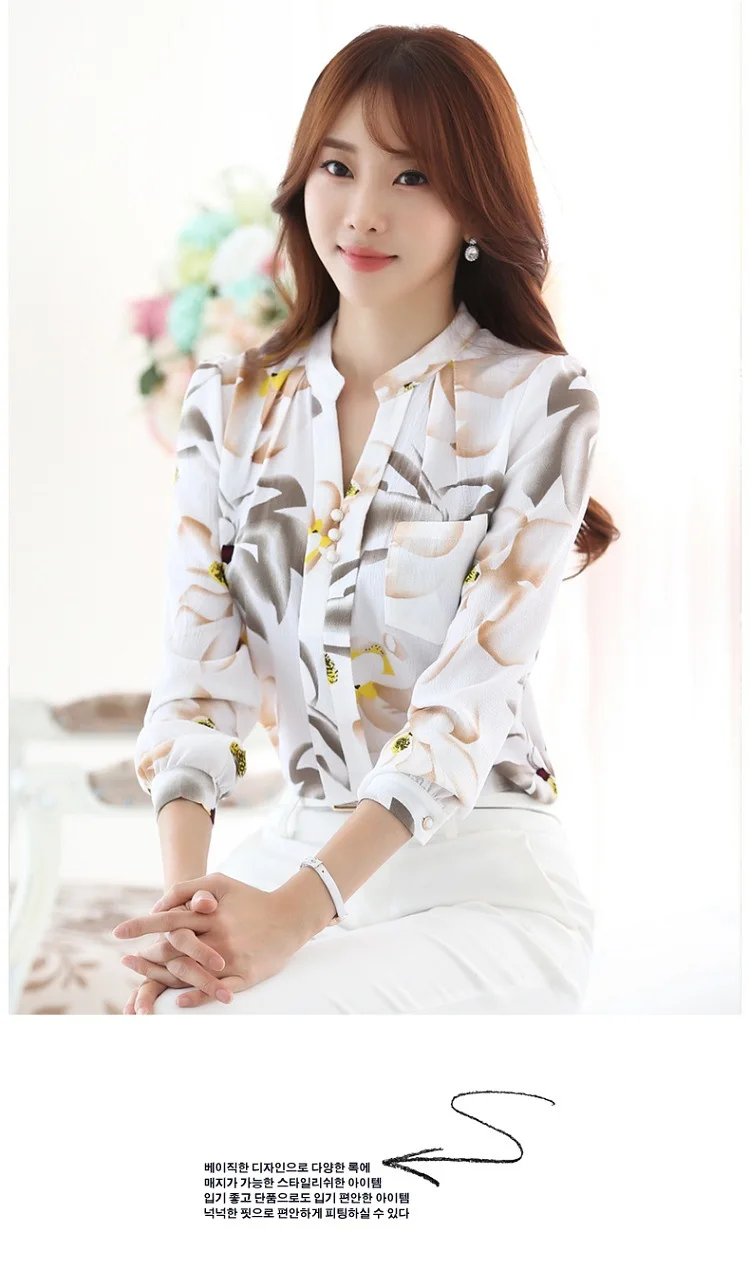 Blusas mujer de moda, женские рубашки с длинными рукавами и цветочным рисунком, Женские топы и блузки, шифоновая женская блуза, рубашка, топы больших размеров