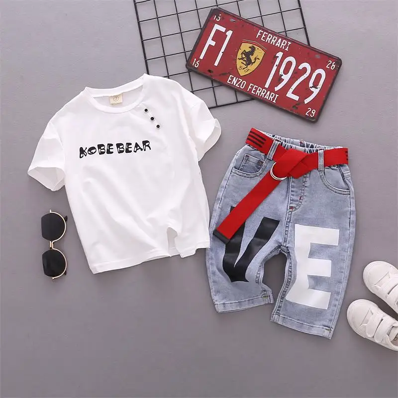 

Fashion Kids Boy Girls Clothes Sportswear Summer Baby Boys T-Shirt and Shorts 2Pcs/Sets Children Outfit Toddler Tracksutis 2-7Y