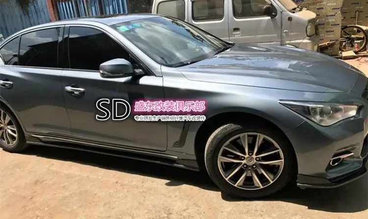 Подходит для Infiniti Q50 Модифицированная листовая пластина дефлектор Передняя панель отделочная лента "Листья" углеродное волокно