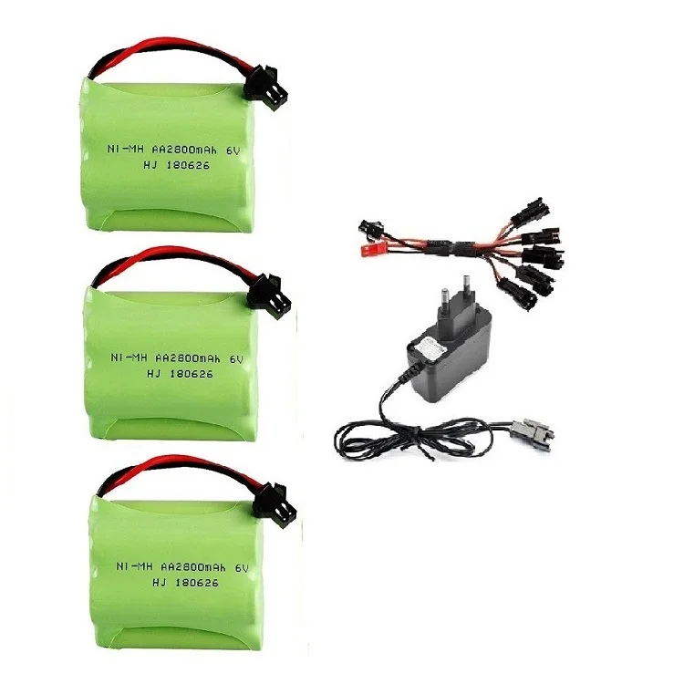 YUKALA 6V 2800mAh Ni-MH AA батарея T тип для RC грузовик/RC автомобиль/RC лодка/RC Танк штекер SM 6 v 2800 mah