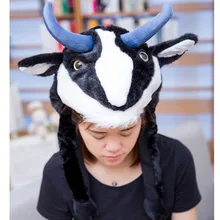 Мягкие игрушки крупного рогатого скота Антилопа шляпа милые животные забавные плюшевые мягкие милые Мультяшные Kawaii Ins рождественские игрушки для детей Прямая поставка