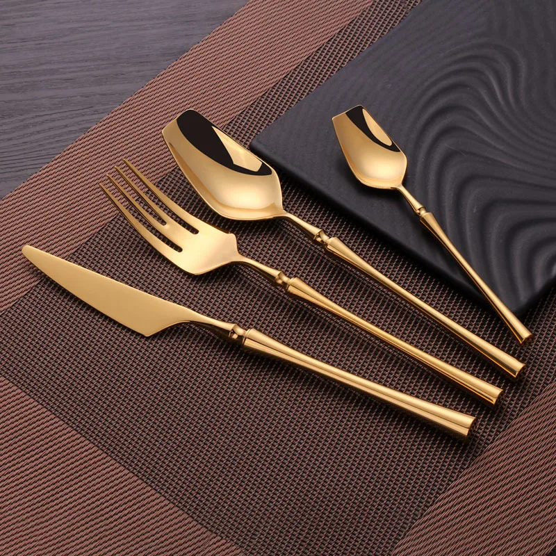 Вилки, ножи, ложки набор столовых приборов Европейский Wester кухонная посуда из нержавеющей стали домашние вечерние столовые приборы набор посуды