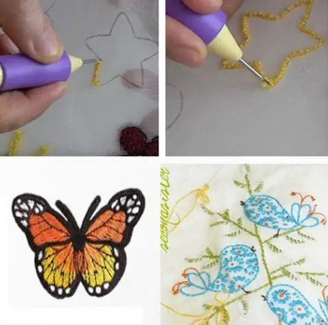 1 комплект волшебная ручка для вышивки DIY ремесла волшебная ручка для вышивки набор 3 иглы 2 Threader инструмент для рукоделия аксессуары для шитья ZXH