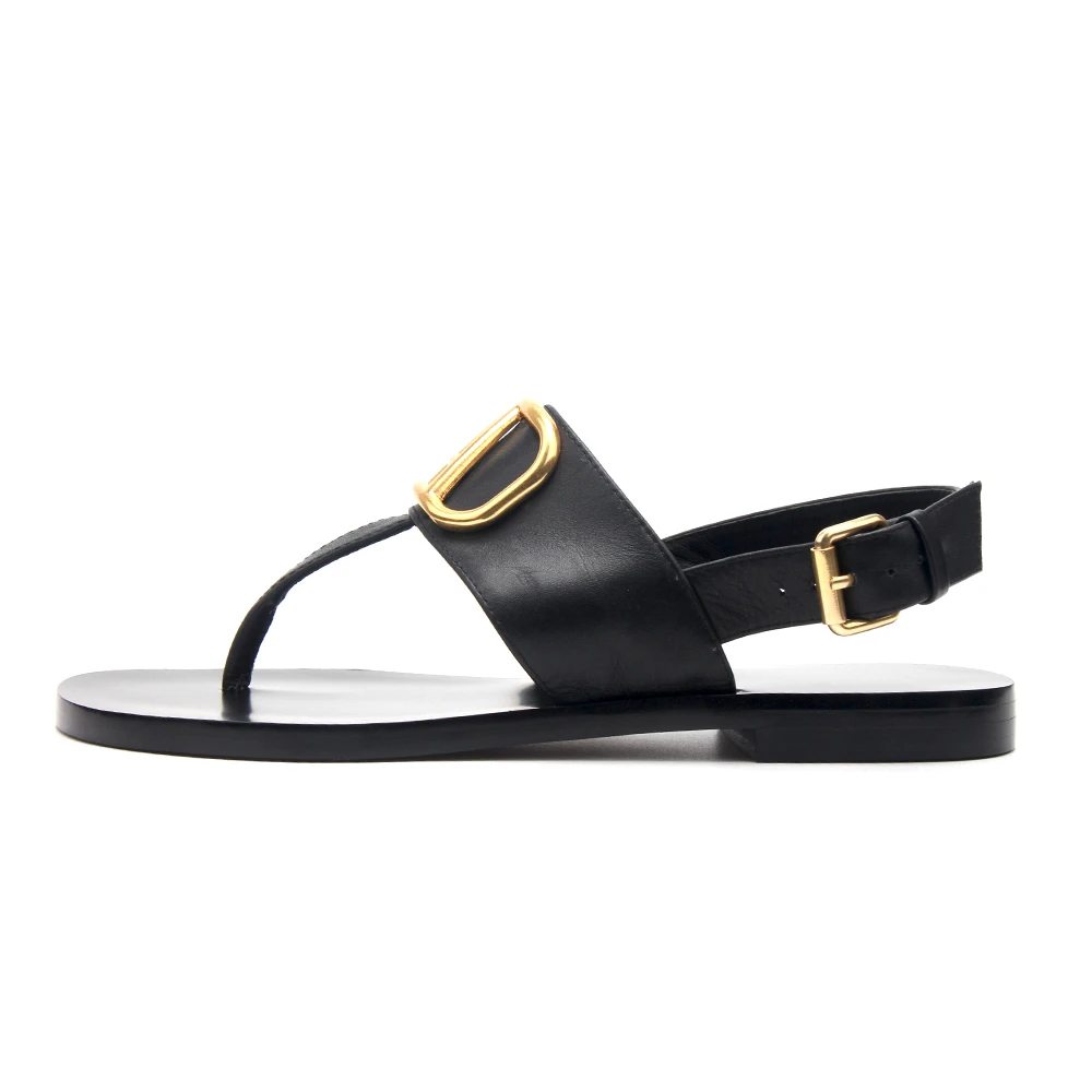 designer leather slides