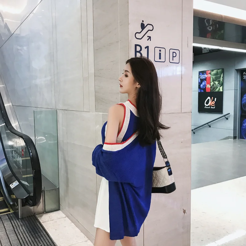 Женский комплект из 3 предметов винтажный тонкий свитер кардиган + сексуальный