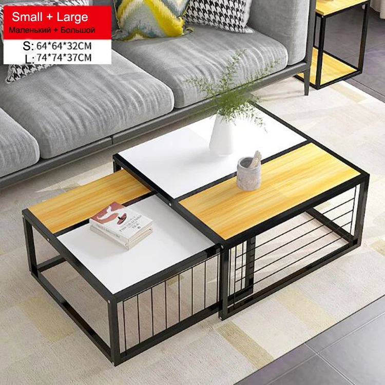 Combination table Креативный журнальный столик 2 в 1, журнальный столик для гостиной, журнальный чайный столик, столик для дивана, столик с телескопическим дизайном, маленький столик - Цвет: Combination table