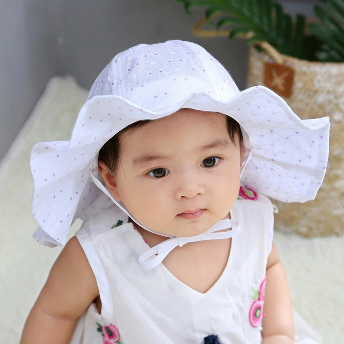 Chapeau De Soleil Bonnet Bebe Filles Enfant Bebe Enfants Ete Fleur Bow Dot Coeur Volants Casquettes Et Chapeaux Pour Bebe Vetements Et Accessoires Vetements Et Accessoires Pour Bebe