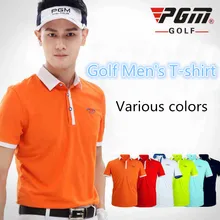 PGM платье для гольфа мужская футболка с Короткими Рукавами Летняя новая спортивная одежда для гольфа эластичная вентиляция
