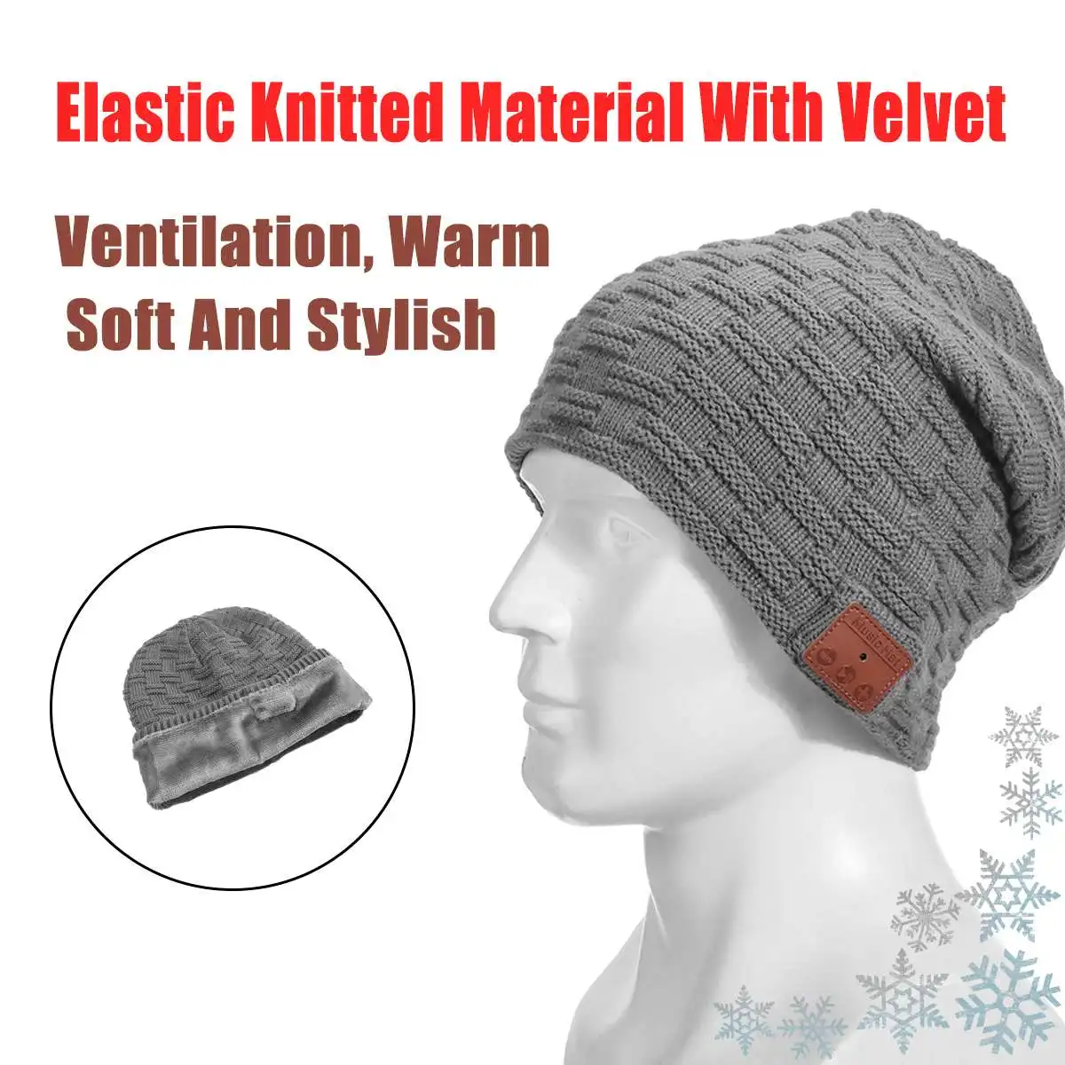 Wireless bluetooth 5 0 Music Knitted Hat bluetooth Earphone Headphone Headset Speaker with Mic Sport Smart Cap Knitting Hats