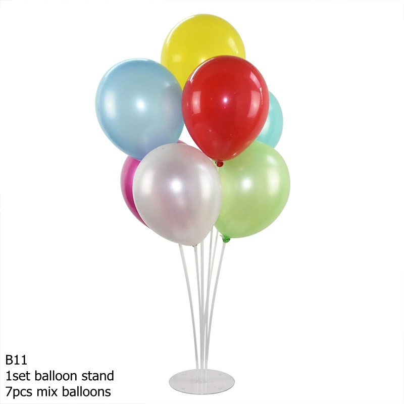 1 Set Balloon Holder Column with for Decoration Ballons Accessories Balls Stick Wedding 7z Party Balloon Stand Air Birthday Base - Цвет: B11