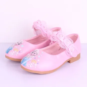 

2020 New children causal shoes Fashion Princess soft Cow Muscle sole dancing shoes soft breathable Girls pearl lace single shoes